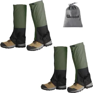 2 Pairs Leg Gaiters Adjustable Shoe Snow Boot Guard Gators for Running Shoe Gaiters, Trail Running Gaiters Sandproof