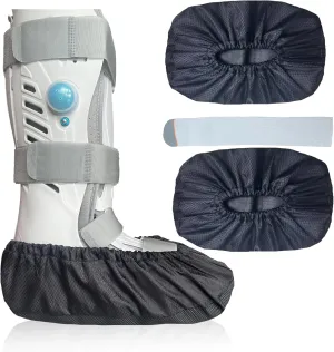 2 pcs Air Cam Walking Boot Covers, Fracture Medical Cast Boots Shoe Covers for Broken Foot Ankle Recovery With Waterproof Anti-slip and Washable (X-Large)