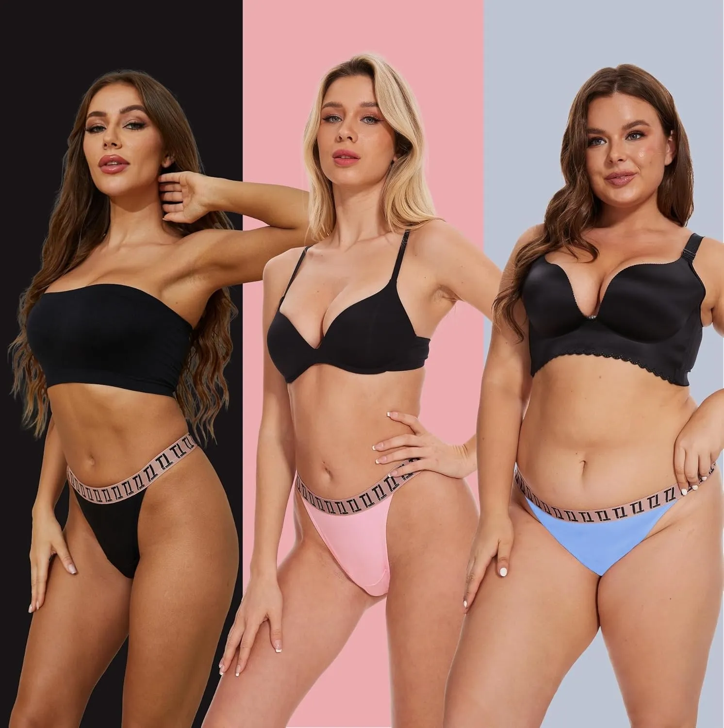 3 Pack-Tucking Thongs Gaff Panties for Transgender Women MTF, Comfy, Flatten Hidden