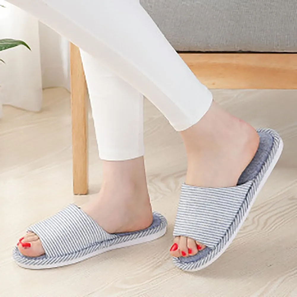 4 Pairs Spa Slippers - Non Slip Disposable Slippers for Guests, Men & Women - Washable & Travel Friendly