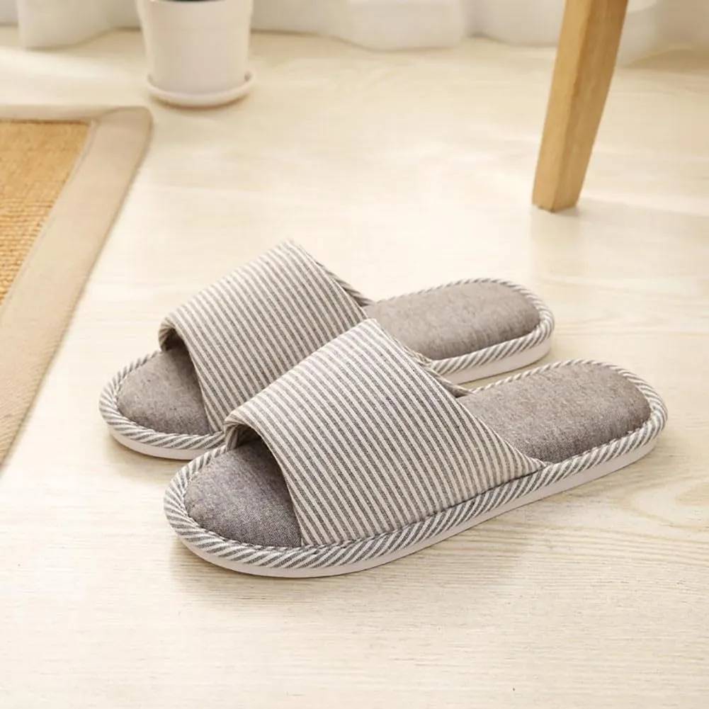 4 Pairs Spa Slippers - Non Slip Disposable Slippers for Guests, Men & Women - Washable & Travel Friendly
