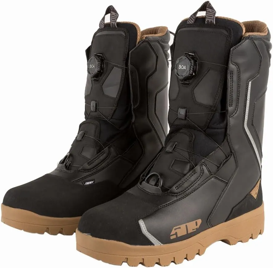 509 Saber Single Boa Snowmobile Boot (Black Gum - 12)