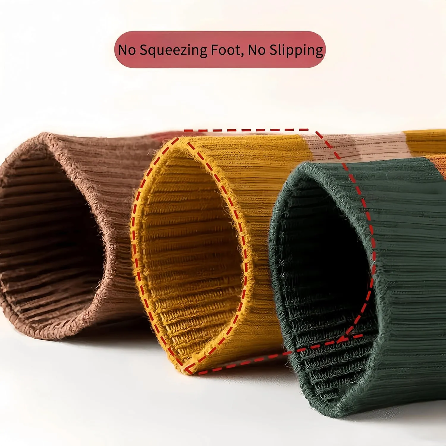 5|10 Pairs Women Slouch Socks, Striped Tube Scok Soft Scrunch Sock Casual Sock Yoga Sport Socks Bulk Pack