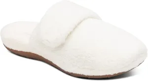 Aetrex Women's Mandy Orthopedic Closed Toe Comfy Slippers - Adjustable Memory Foam Fuzzy Slippers
