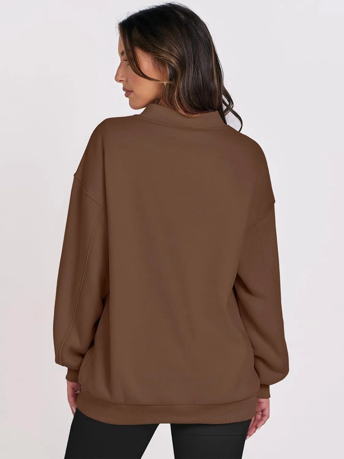 ANRABESS Womens Oversized V Neck Sweatshirt Fleece Long Sleeve Hoodies Pullover Comfy Top Outfits 2024 Teen Preppy Clothes