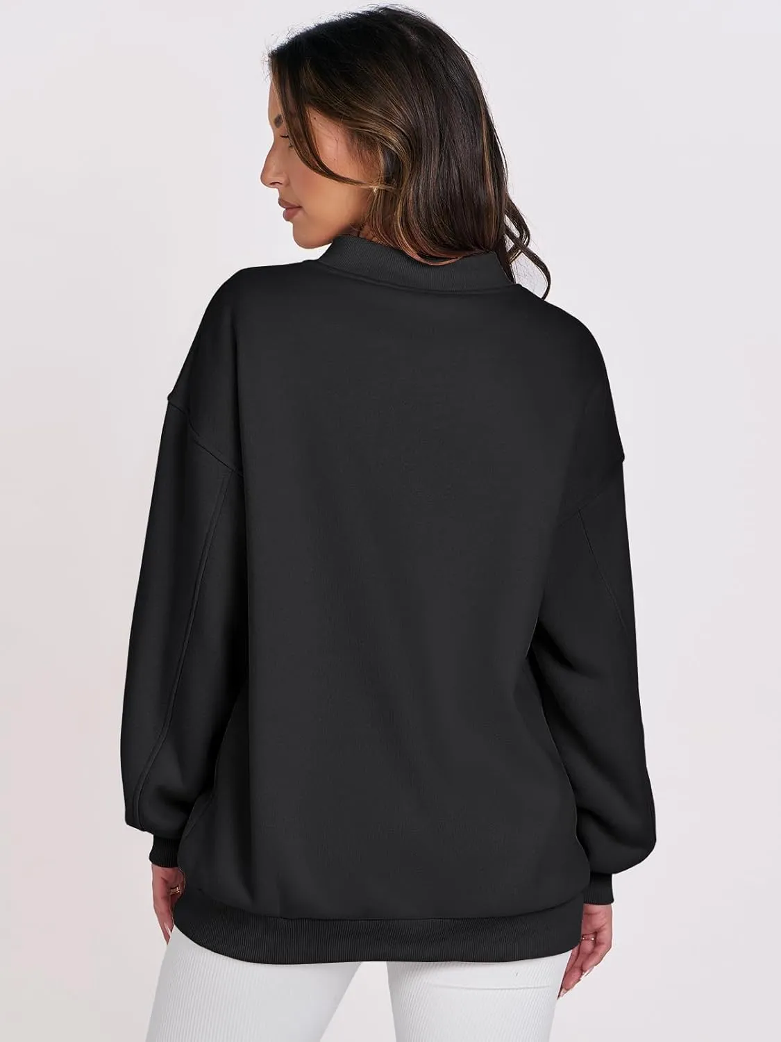 ANRABESS Womens Oversized V Neck Sweatshirt Fleece Long Sleeve Hoodies Pullover Comfy Top Outfits 2024 Teen Preppy Clothes