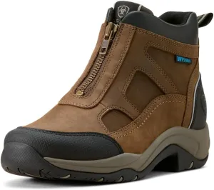 ARIAT Women's Terrain Zip Waterproof Boot, Palm Brown, 7.5