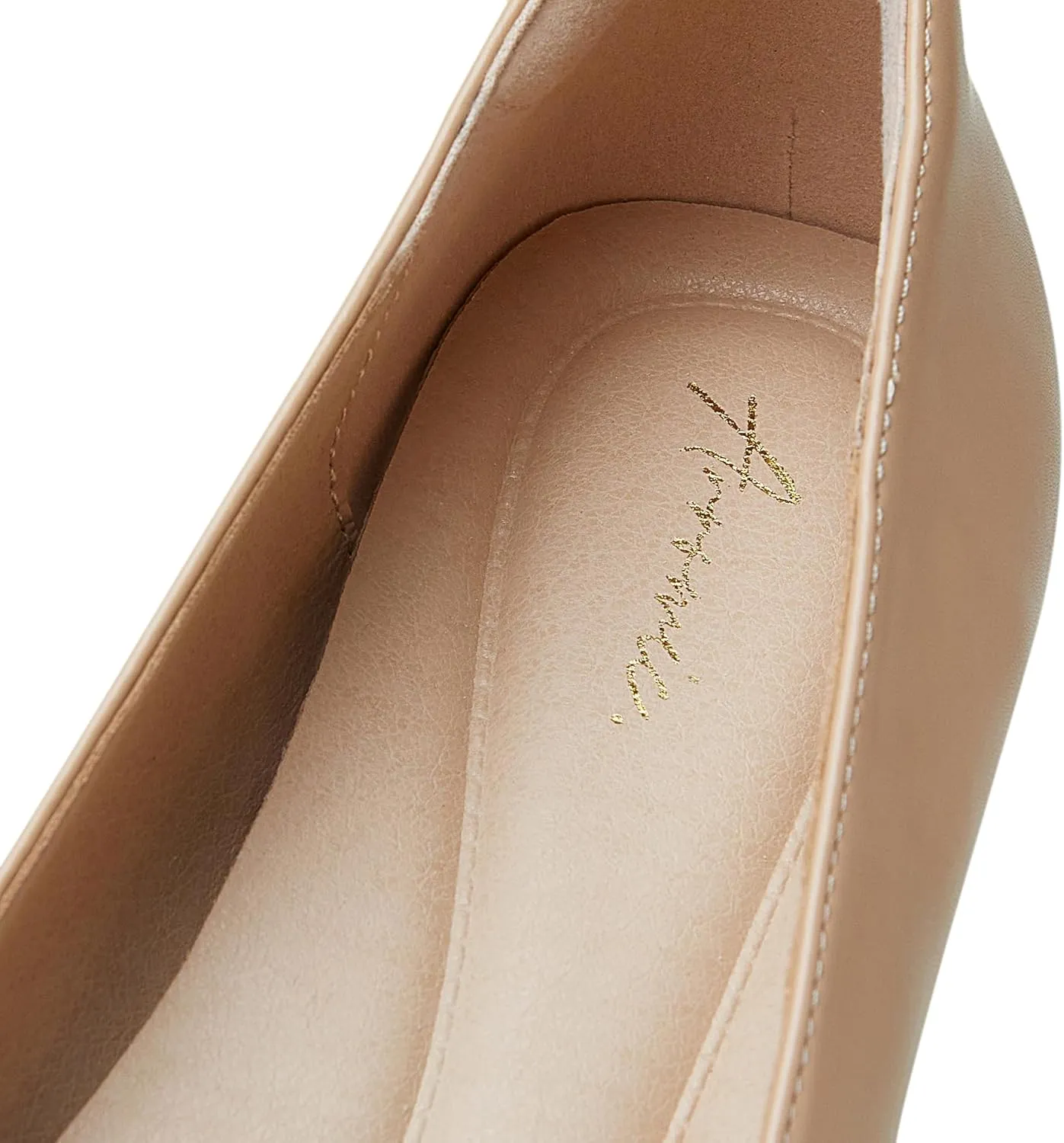 Arromic Flats Shoes for Women, Low Wedge Pointed Toe Women Flats with Arch Support, Heel Pad and Inner Heel, Comfortable Slip on Flats for Office Work Casual Dressy Wedding