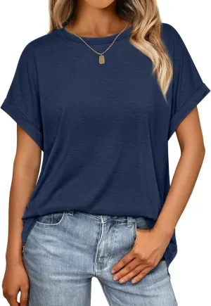 AUTOMET Womens Summer Tops Oversized Short Sleeve Business Casual T Shirts Trendy Fashion Clothes Spring Outfits 2025