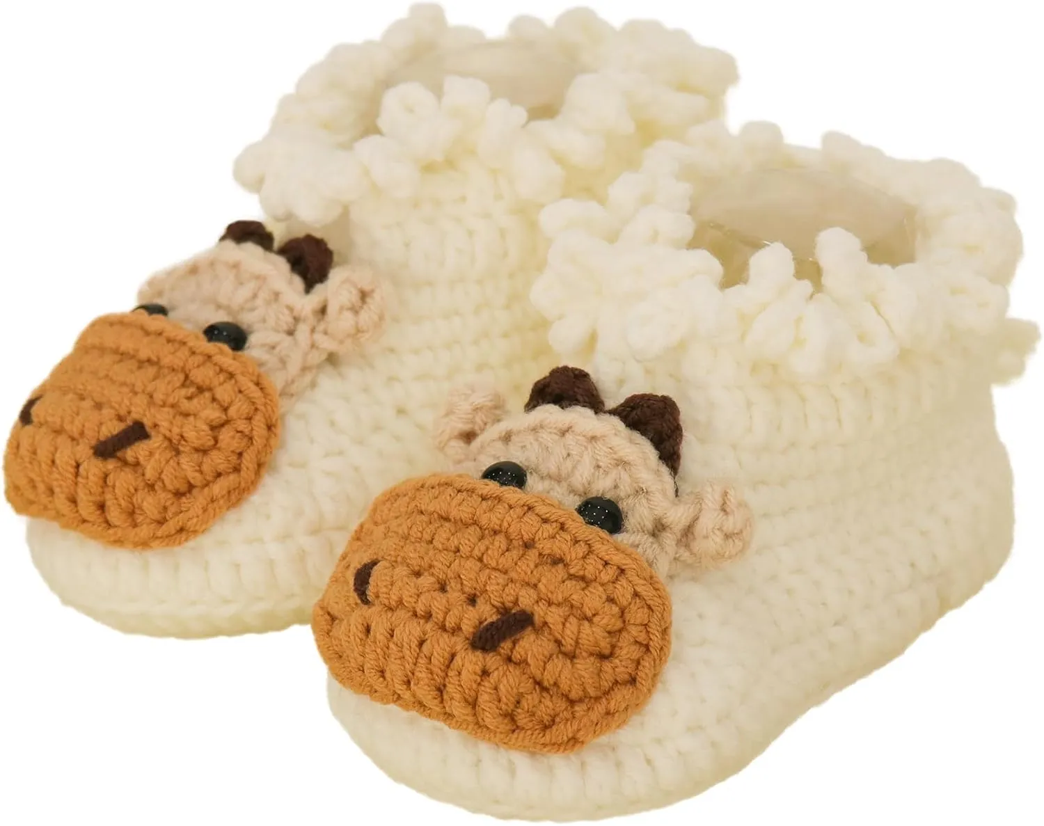 Baby Booties Newborn First Walking Shoes Infant Hand Crochet Knit Cotton Sock Booties Soft Cozy Socks Slippers Indoor House Shoes