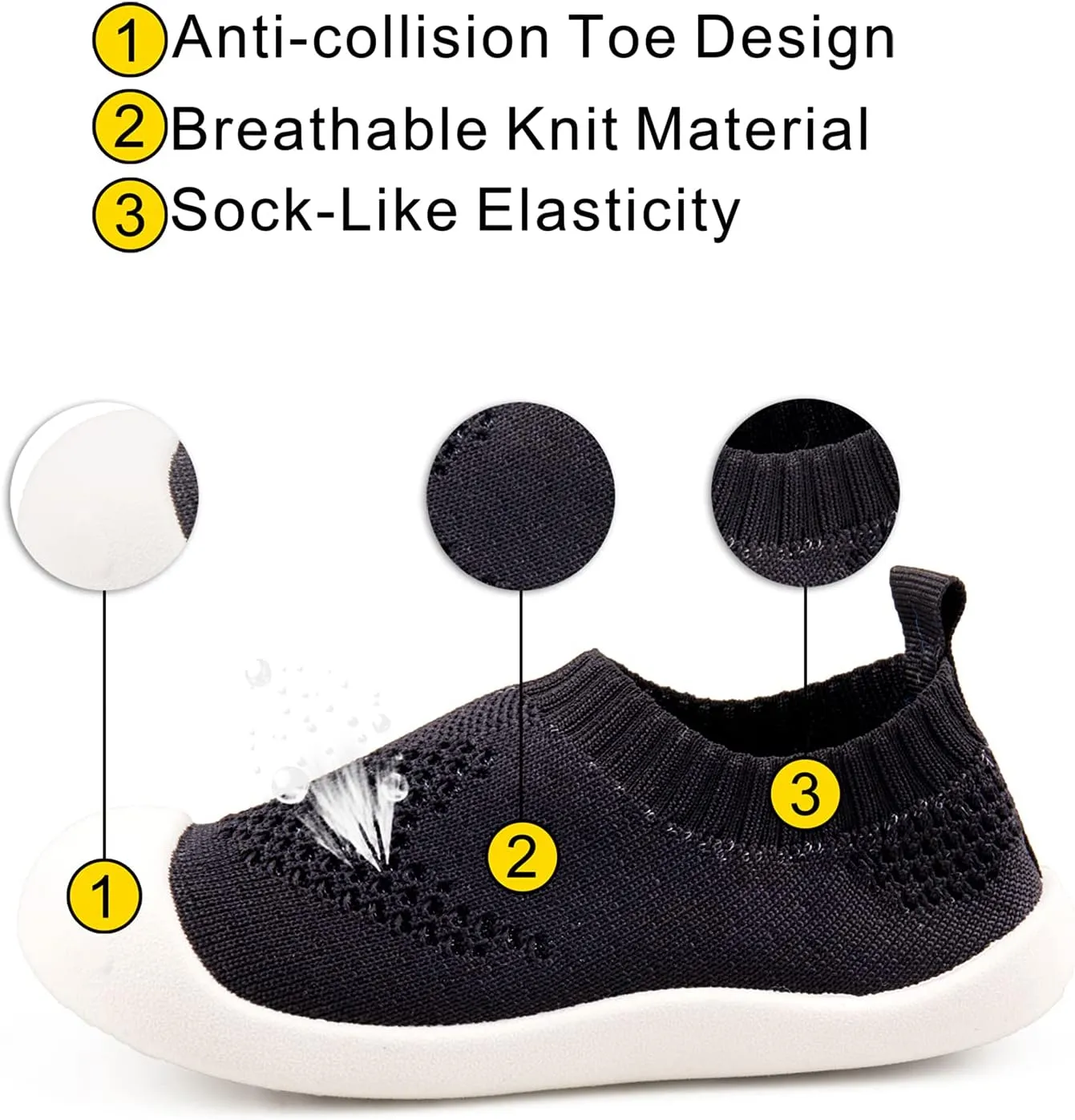 Baby First Walking Shoes 1-5 Years Old Lightweight Non-Slip Breathable and Comfortable, Suitable for Boys and Girls Infant Shoes Outdoor Running Sports Sneakers