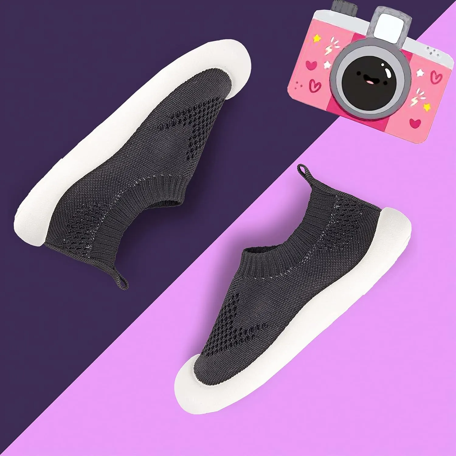 Baby First Walking Shoes 1-5 Years Old Lightweight Non-Slip Breathable and Comfortable, Suitable for Boys and Girls Infant Shoes Outdoor Running Sports Sneakers
