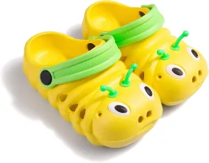 Baby Girls Boys Sandals Kid's Cute Lightweight Shoes Summer Premium Cartoon Sandals Children Caterpillar Non-Slip Beach Water Clogs Shoes Garden Slipper