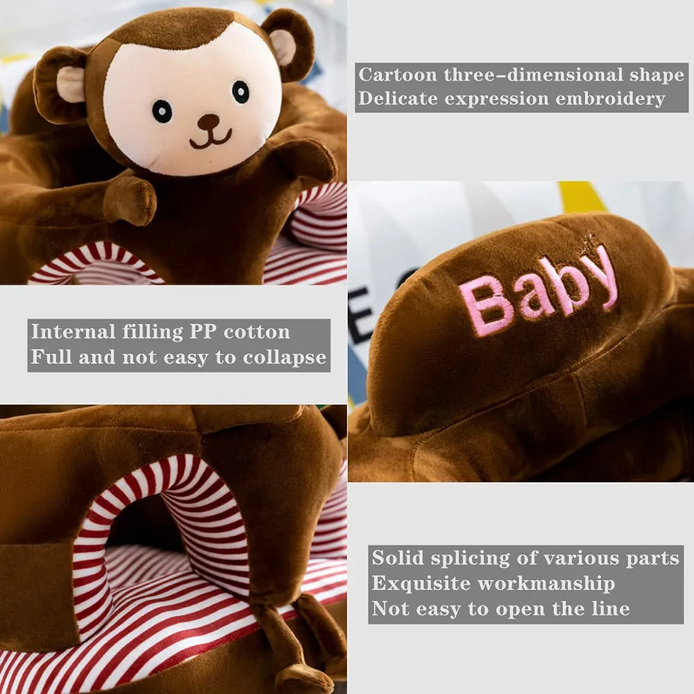 Baby Support Seat, Cute Baby Sofa Chair for Sitting Up, Comfy Plush Infant Seats (Honeybee,W17.5 x H17.5)