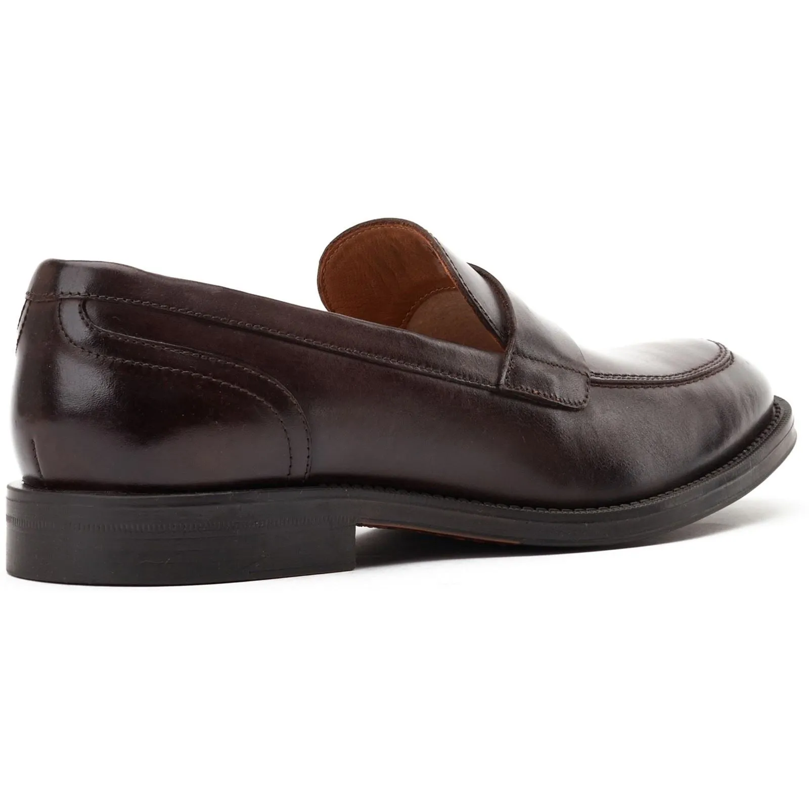 Base London Men's Kennedy Slip On Loafer in Dark Brown