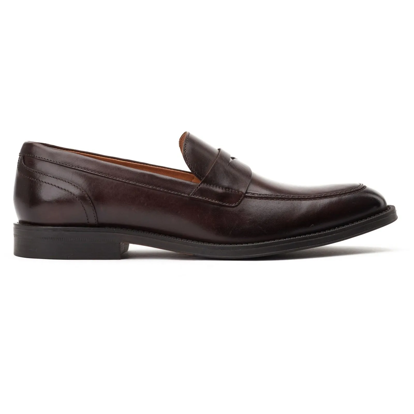 Base London Men's Kennedy Slip On Loafer in Dark Brown