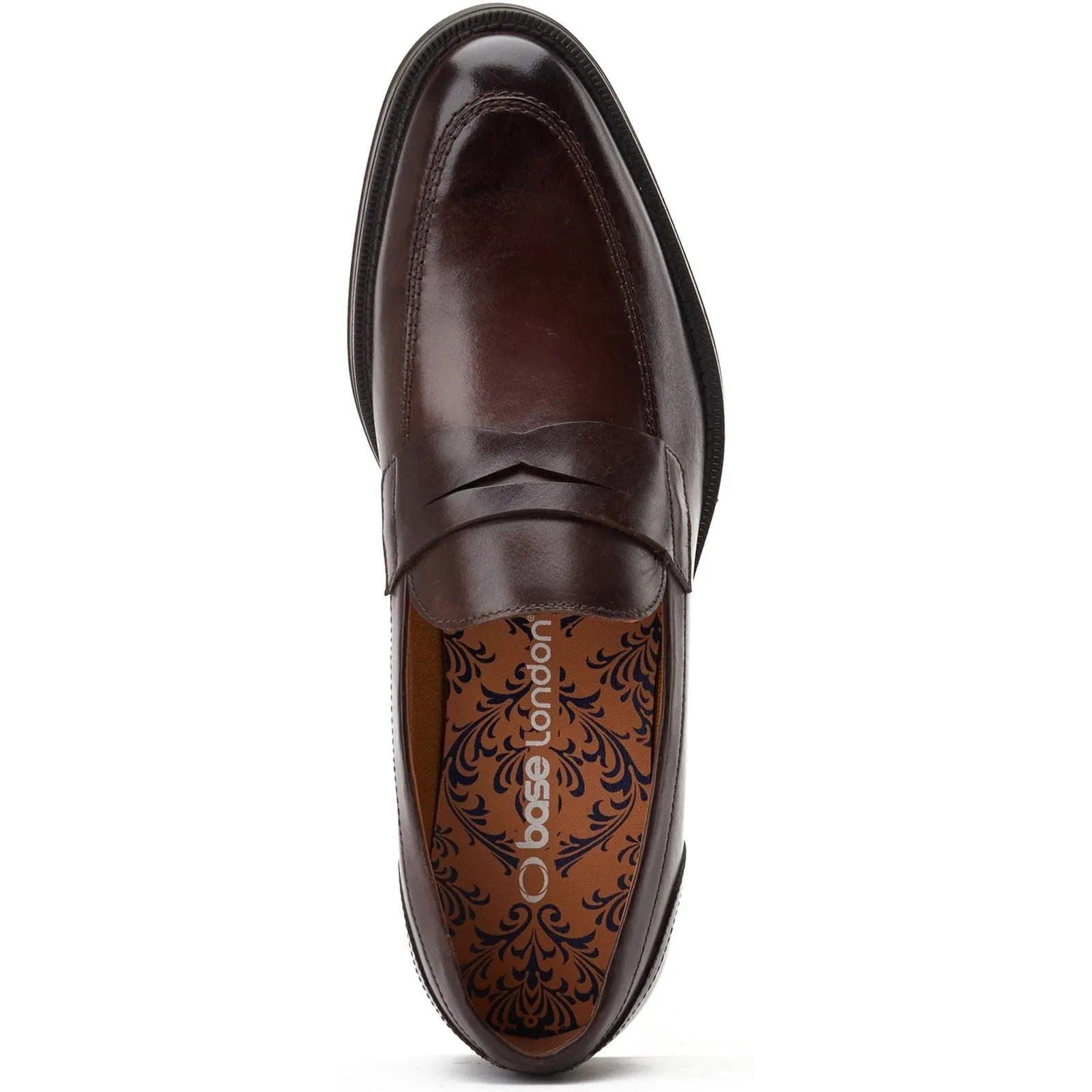 Base London Men's Kennedy Slip On Loafer in Dark Brown