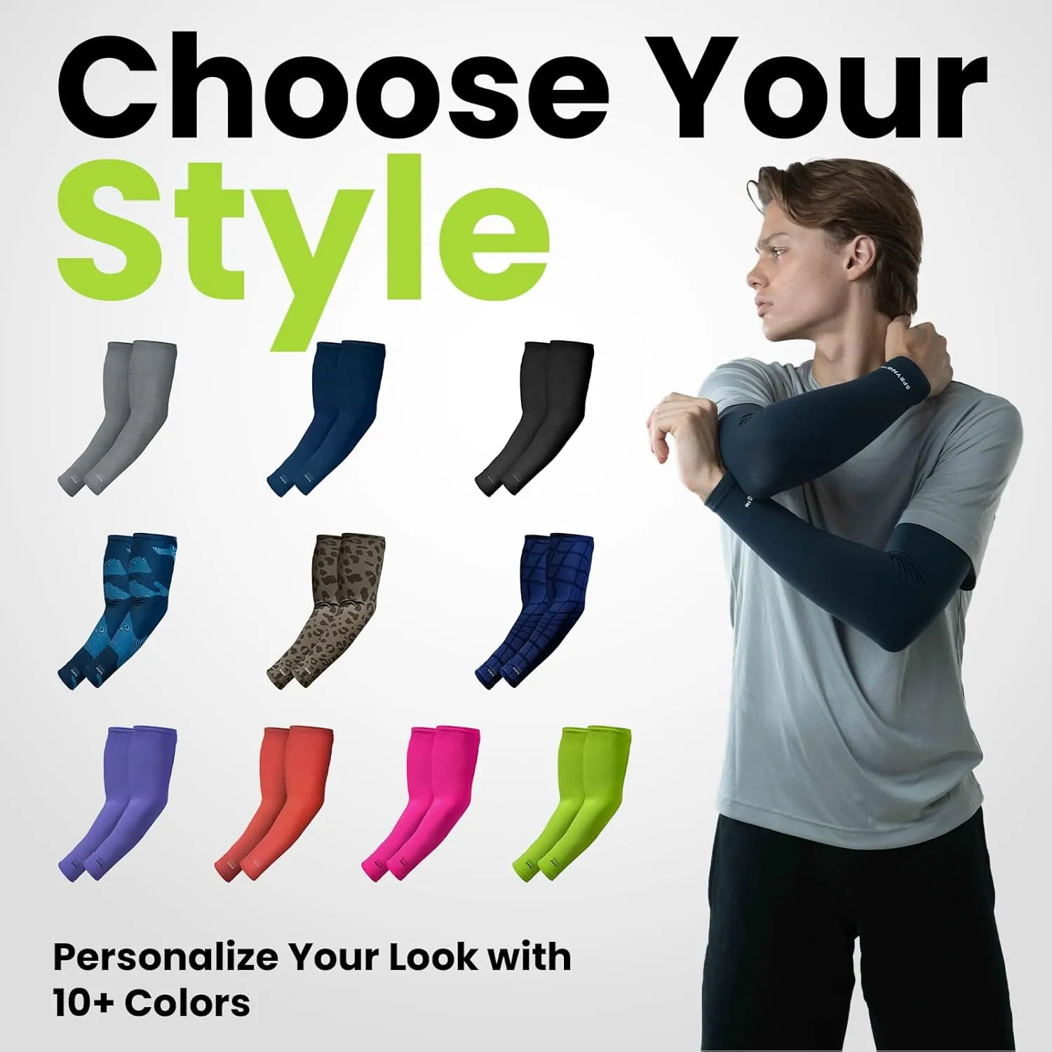 Basketball Shooter Arm Sleeves for Men Cooling Womens UV Protection Comfy Compression Sleeves Outdoor Sports S to 3XL