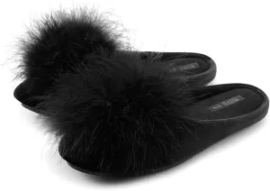 BCTEX COLL Women's Cozy Velvet Memory Foam House Slipper, Ladies Fuzzy Bedroom Slipper Non-slip Sole