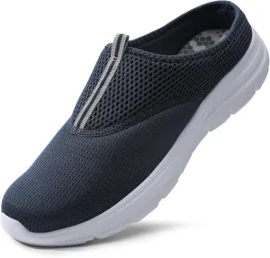 Bigwow Men's Slippers Breathable Mesh Slip On Non-Slip Slides with Memory Foam Casual House Slippers Soft Comfy Lightweight Indoor Outdoor Shoes for Men