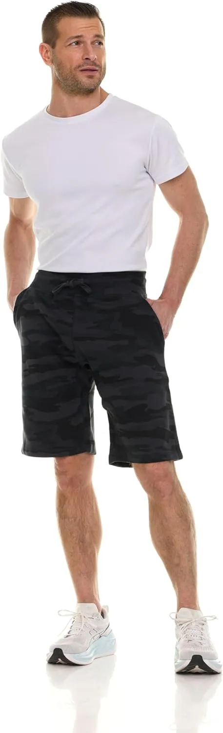 BILLIONHATS Mens Fleece Lined Shorts, 11 Inch Comfy Lounge, Wholesale Bulk Multipack for Donations, Charities, and Shelters