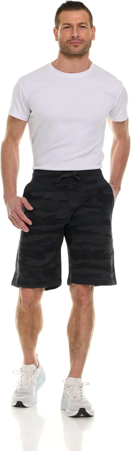 BILLIONHATS Mens Fleece Lined Shorts, 11 Inch Comfy Lounge, Wholesale Bulk Multipack for Donations, Charities, and Shelters