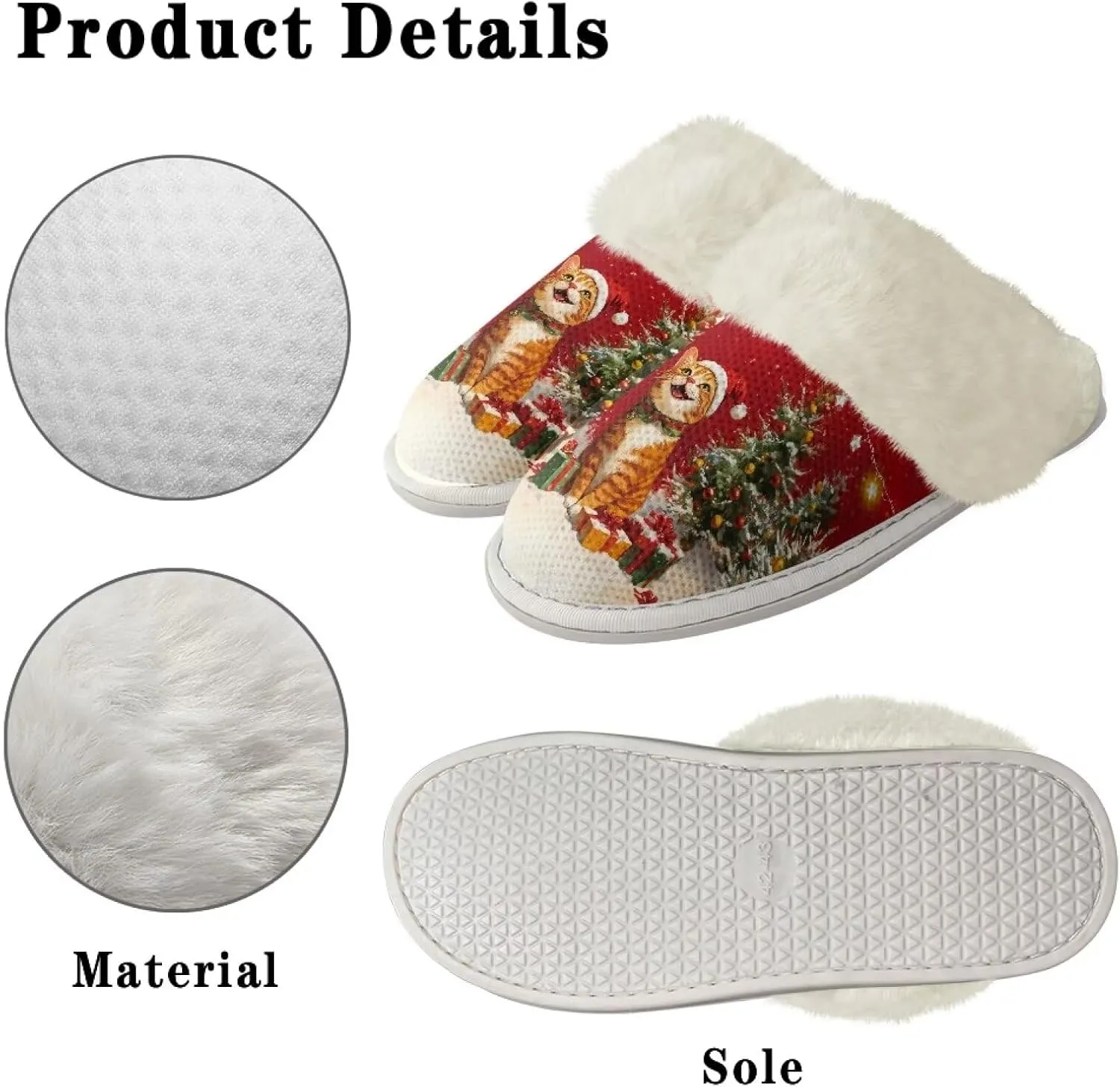 Binienty Women's Men's House Slippers Memory Foam Indoor Outdoor Fuzzy Slipper Bedroom Shoes