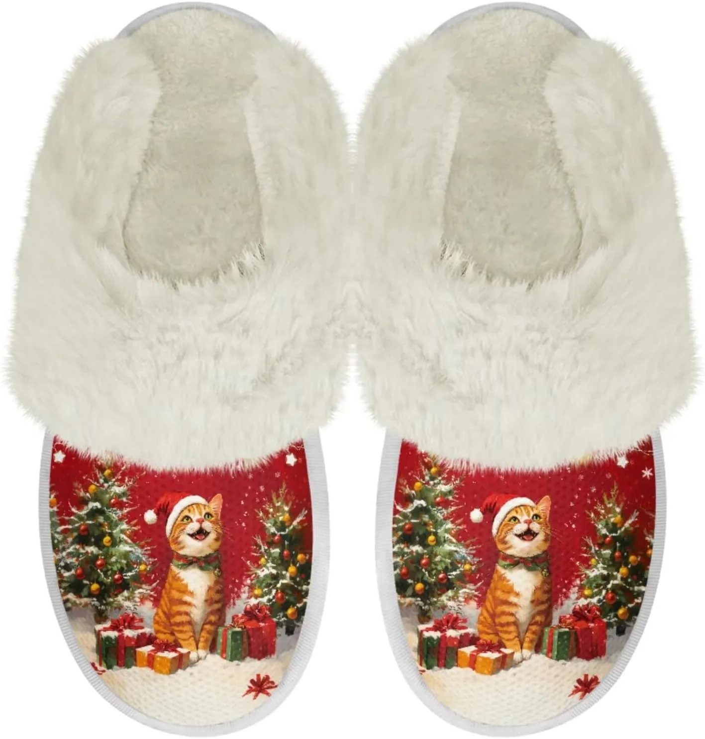 Binienty Women's Men's House Slippers Memory Foam Indoor Outdoor Fuzzy Slipper Bedroom Shoes