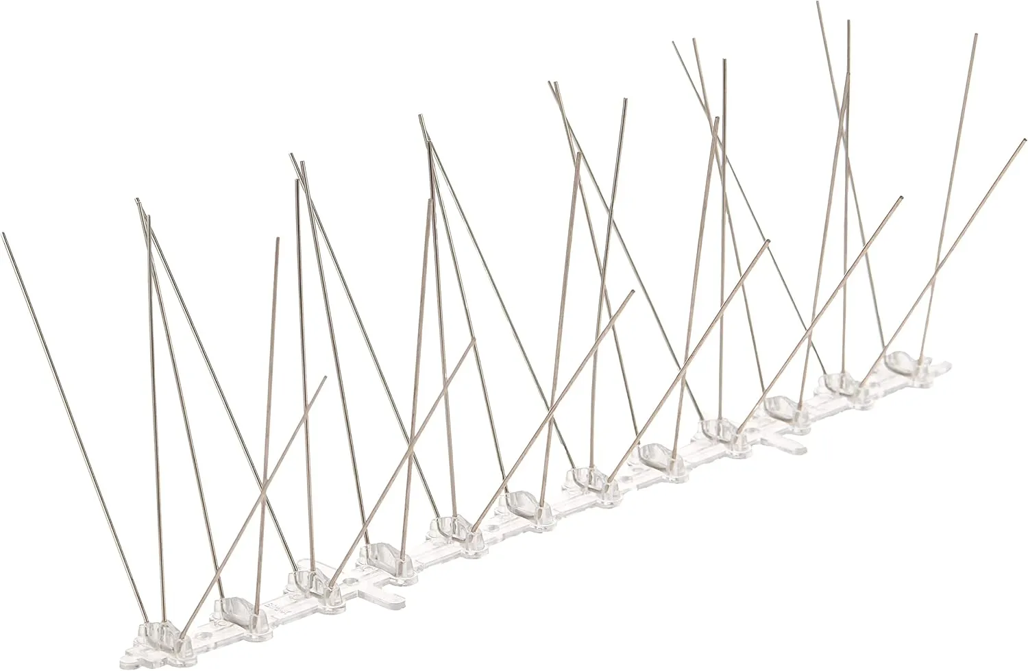 Bird-X Bird Spikes, Stainless Steel Spikes to Keep Birds Away, Easy to Install, Covers 10 Linear Feet Area, 1' L x 6" W, 10 Strips