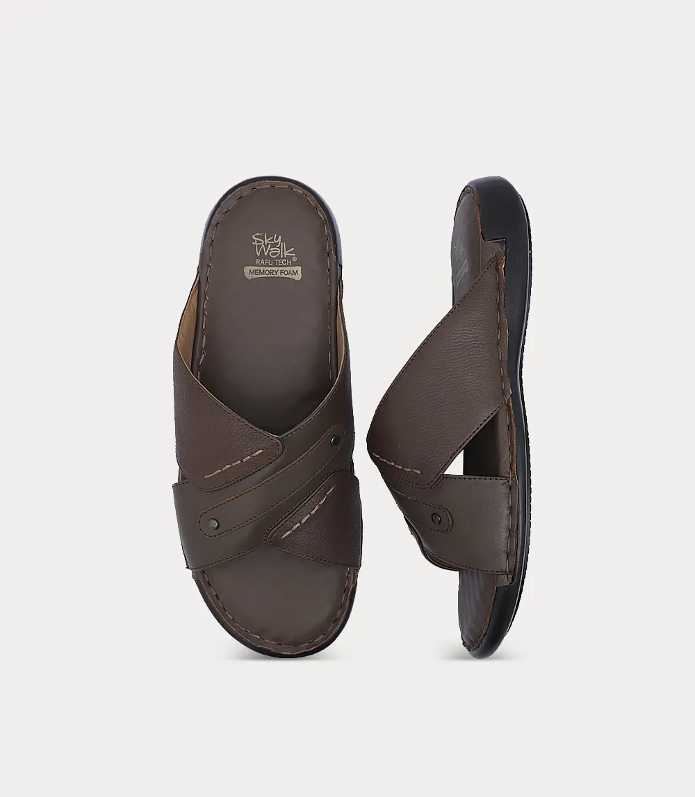 BM6853-KASTANI-Men Slipper