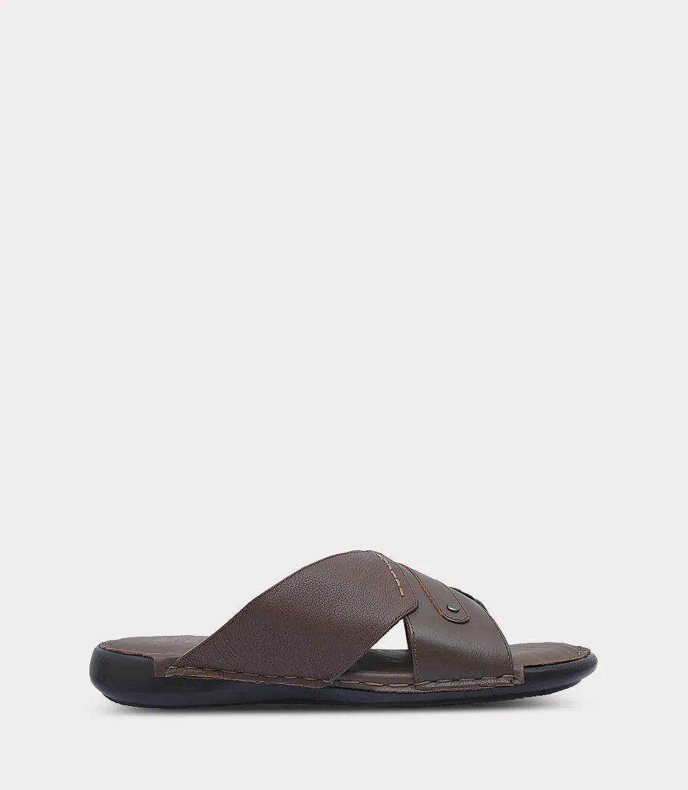 BM6853-KASTANI-Men Slipper