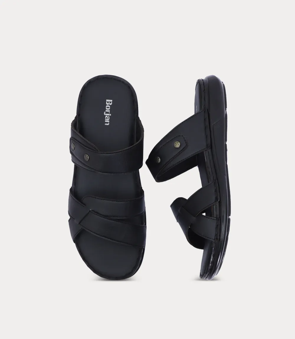BM6863-BLACK-Men Slipper