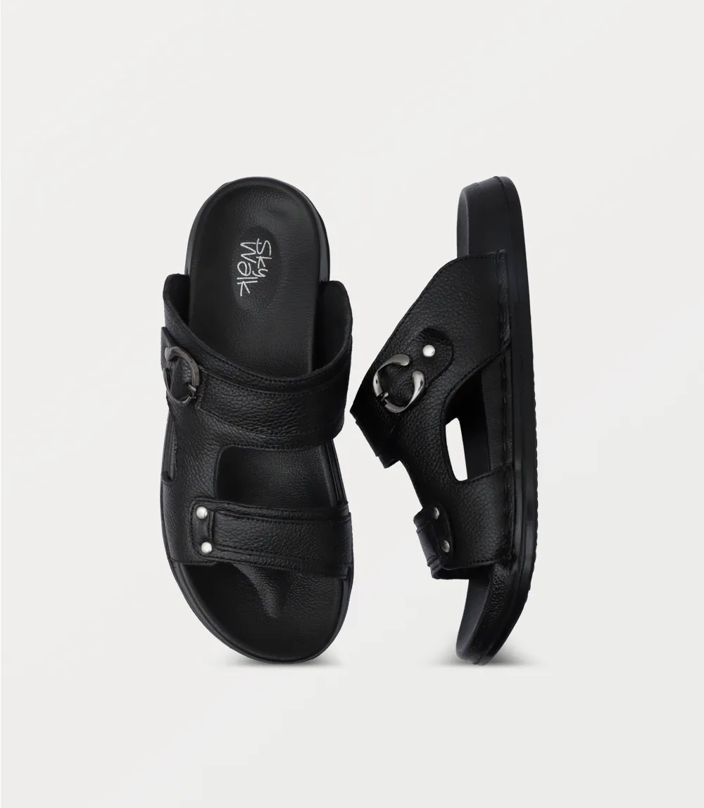 BM6864-BLACK-Men Slipper