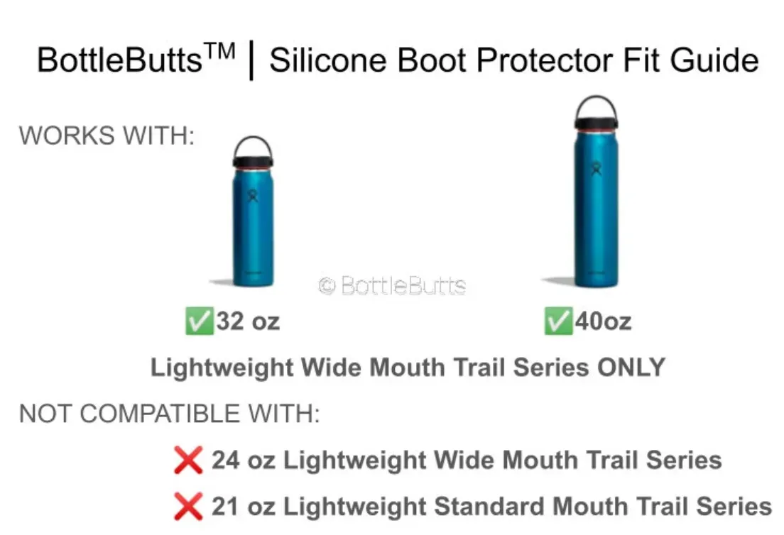 BottleButts™ Mint Green Boot for Hydro Flask Lightweight Trail Series 32oz/40oz