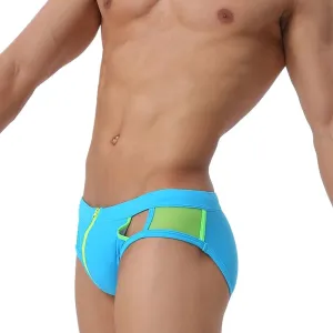 Brand Sexy Men Swimwear Padded Mens Swim Briefs Front Removable Pad Push Up Cup Gay Bikini Bottom