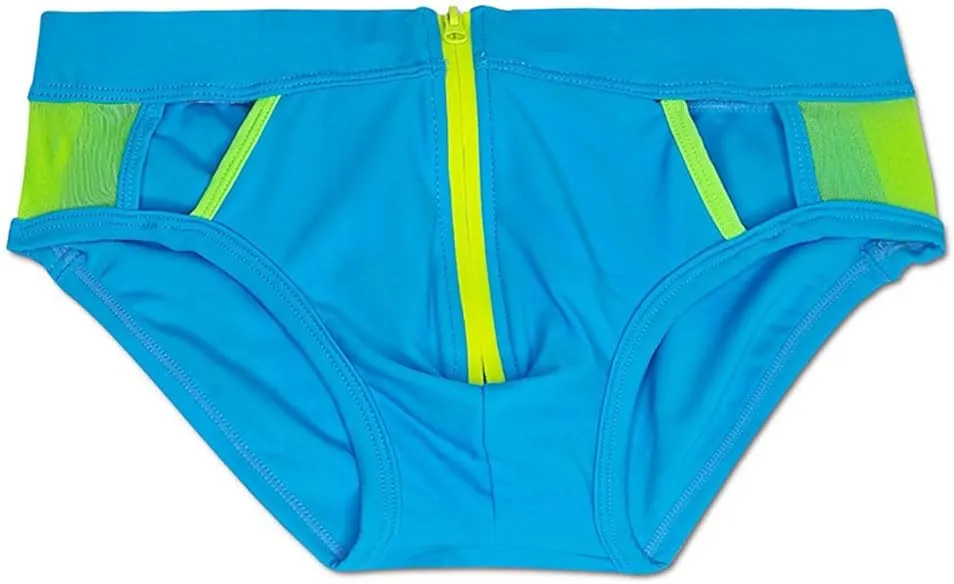 Brand Sexy Men Swimwear Padded Mens Swim Briefs Front Removable Pad Push Up Cup Gay Bikini Bottom