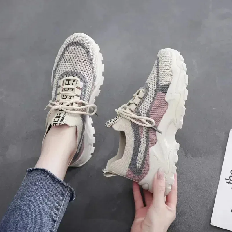 Breathable Red Sneakers