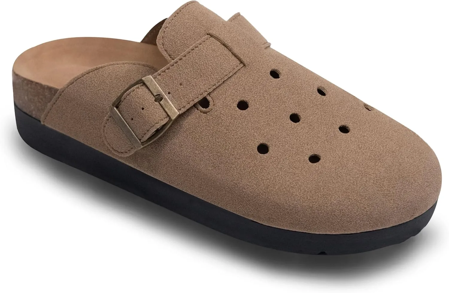 Breathable Women’s Clogs Ventilated Hollow Design Mules with Soft Cork Footbed and Arch Support