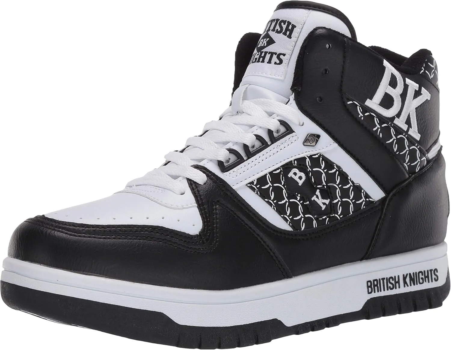 British Knights mens Kings Sl Sneaker, Black/White, 8 US