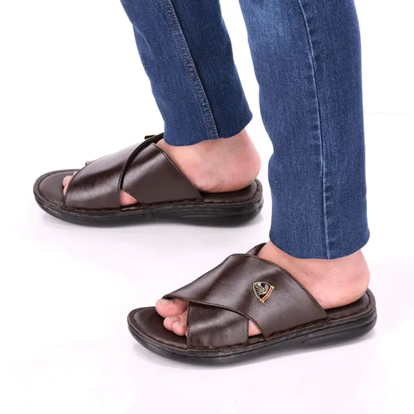 Brown medicated slippers