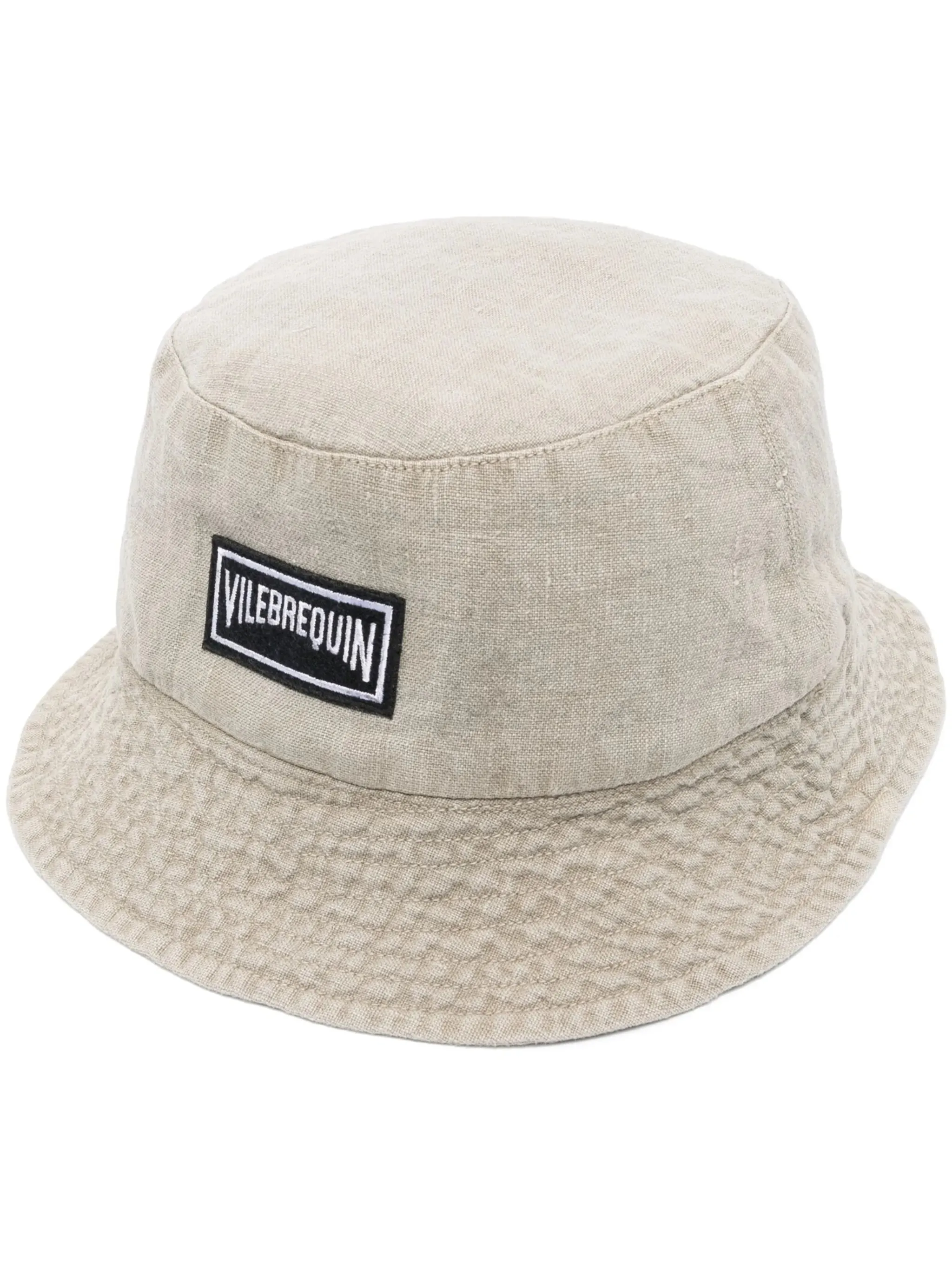 bucket logo-patch hat Expedited delivery Top selection linen