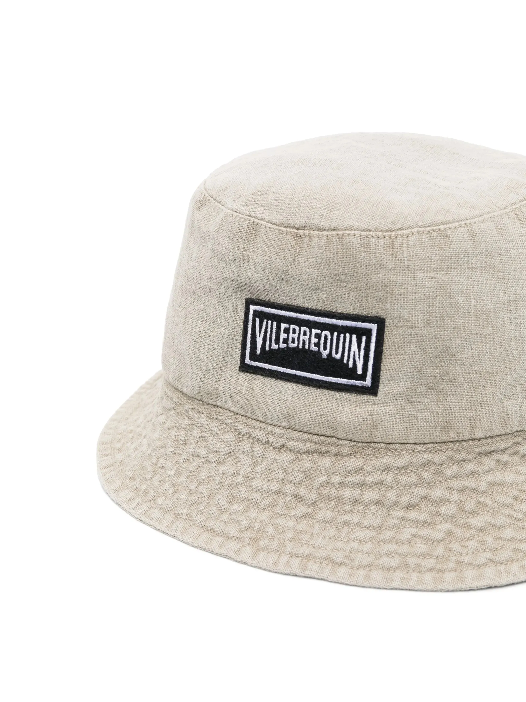 bucket logo-patch hat Expedited delivery Top selection linen