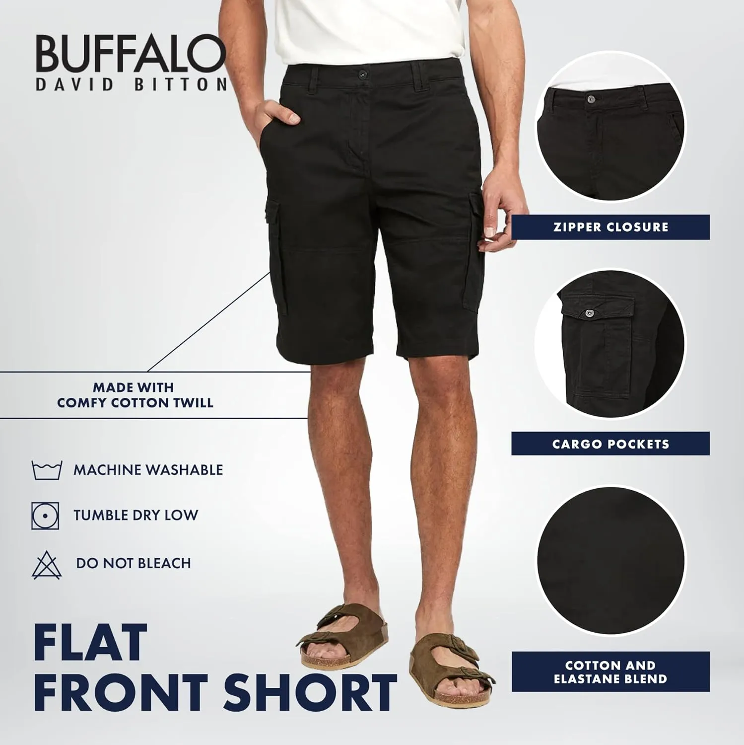 Buffalo David Bitton Men's Flat Front Short