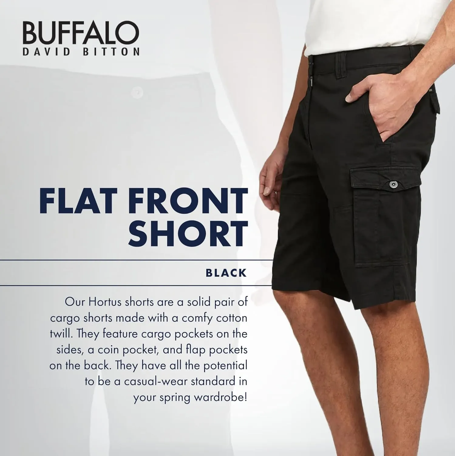 Buffalo David Bitton Men's Flat Front Short