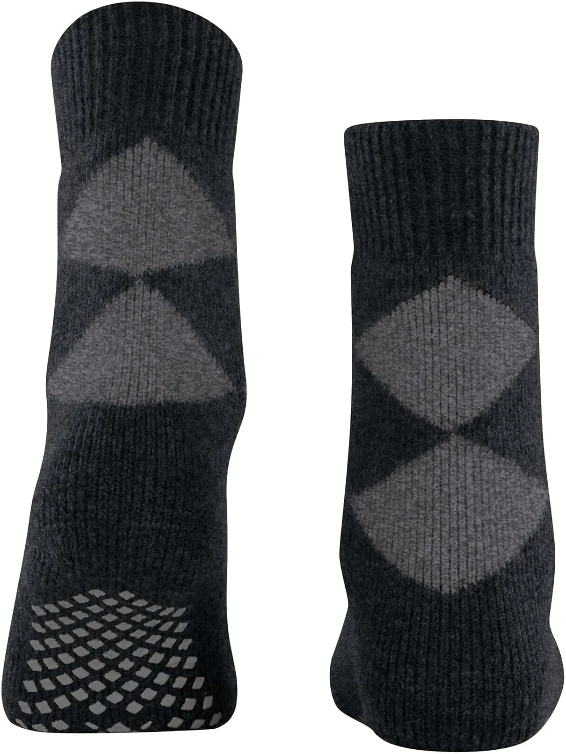 Burlington Women's Cosy Argyle Stopper Socks Non-Slip Nubs on the Sole Comfortable with Argyle Warm Plush for Relaxing Breathable Climate Regulating Odour-Inhibiting Wool 1 Pair