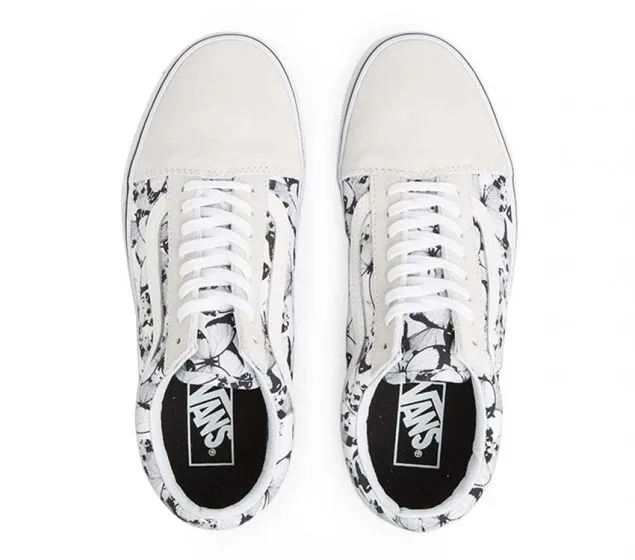 (BUTTERFLY) SKOOL BLACK | OLD VANS WHITE Reduced cost | Adjustable TRUE
