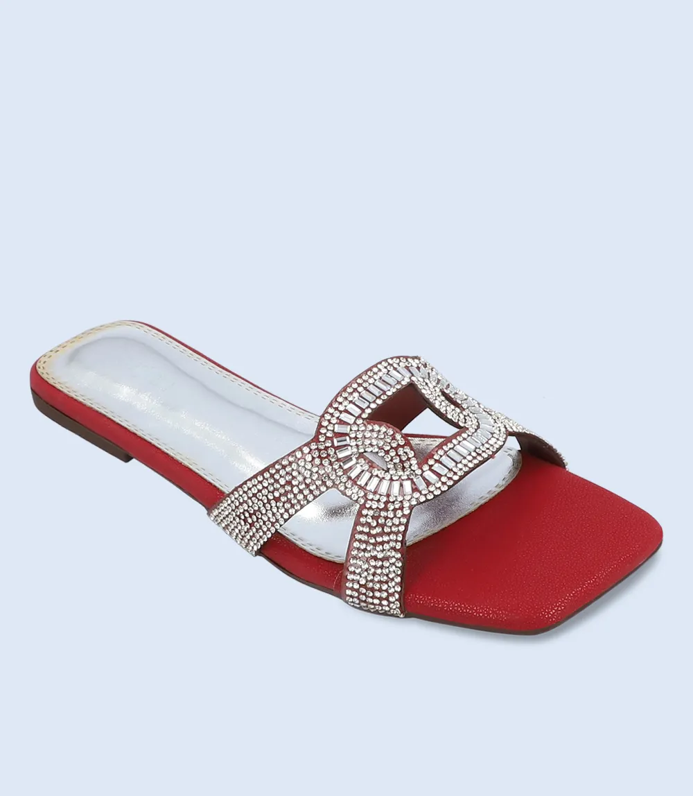 BW9435-MAROON/SIL-Women Slipper
