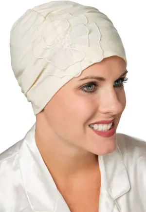 Cardani Lotus Beanie | Day or Sleep Cap | Bamboo Sleeping Cap for Women