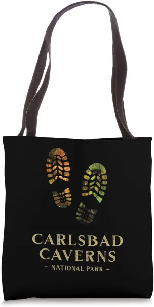 Carlsbad Caverns National Park Cave Hiking Boot Souvenir Tote Bag