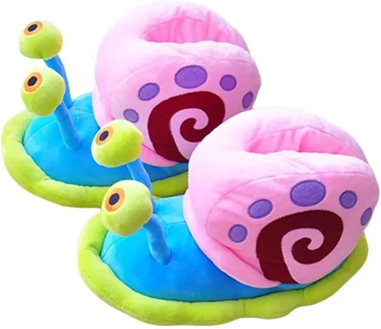 Cartoon snail cotton shoes home parent-child slippers cute snail creative slippers Home Plush Shoes Indoor Cozy Flat Slides Furry Warm Cotton Slipper Girl